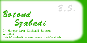 botond szabadi business card